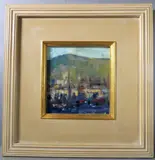 Harbour scene by Arthur Friedenson, oil, sold Dec 2021