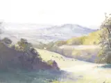 Crickley Hill in the Setting Sun by J.K. Whitton, oil on canvas, offered Nov 2021