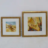 Untitled by Hubert Ollivier, oil on paper, offered Nov 2021