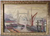 A framed by Bernard Casson, oil on canvas, sold Nov 2021