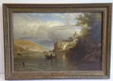 On the River Dart below Dartmouth Castle by Henry Thomas Dawson, oil on canvas, offered Oct 2021