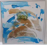 The Four Seasons - Temple Guiting by Melissa Mailer-Yates, Acrylic, collage and gold leaf, sold Aug 2021