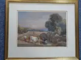Watering the Cattle by William Leighton Leitch, watercolour, sold Aug 2021