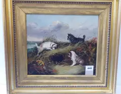 A 19th century by J Langlois, oil on canvas, sold Jun 2021