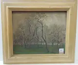 Study of a group of Trees by Hal Woolf, oil on board, sold Jun 2021