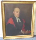 Portrait of Rev’d H D S Sweetapple DD, Father of H W S Horlock (according to a label on the stretcher) by Thomas Binney Gibbs, Oil on canvas, sold Jun 2021