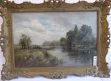 View of Arundel Castle, Sussex by Henry John Kinnaird, Oil on canvas, sold Jun 2021