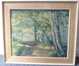 Spring Green’ by Barnett Nathan, Oil on canvas, sold Jun 2021