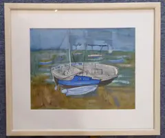 Maldon, Blackwater Estuary by Humphrey Spender, 1983, Mixed media on paper, sold Jun 2021