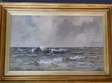 A gilt framed and glazed by Charles Sim Mottram, watercolour, sold Jun 2021
