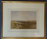 Recumbent Cattle in a Pasture, Init by Edmund Morison Wimperis, Watercolour, sold Jun 2021