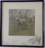 A colour fox hunting print by Charles Johnson Payne, print, sold Jun 2021