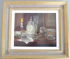 Untitled by Gyula Boros, oil on board, sold Apr 2021