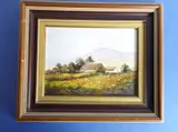 M.A.A. U.S.M.; an oil on artist's board study 'Poppyfield with Thatched Cottages by Fred Gruizinga, oil, sold Mar 2021