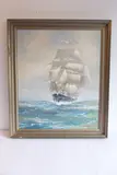 1911-1984; a framed oil on artist's board marine study of a clipper at full sail by Lionel Rouse, 1974, oil, sold Jan 2021