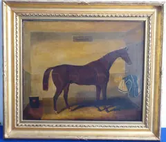 Favonius' (Winner of the Epsom Derby in 1871, owned and bred by Baron Mayer Amschel de Rothschild) by Samuel Spode, oil on canvas, offered Oct 2020