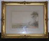 a gilt- framed and glazed (later) watercolour study 'Going to the Hayfield by David Cox, watercolour, sold Oct 2020