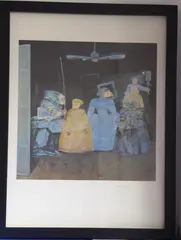 an ebonised box-framed and glazed limited edition (127/150), colour lithograph, Foundation Maeght, France by Louis Cane, 1983, lithograph, offered Oct 2020
