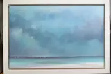 CHICHESTER HARBOUR, RAIN COMING' an impressionist coastal seascape by Claire Grose, oil on canvas, sold Jul 2020