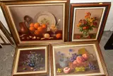 Comprising a bowl of by Florent Sichet, oil on canvas, sold Jul 2020