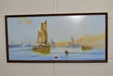 a maritime scene of sailing boats in a harbour, signed by Charles McKinley, watercolour on paper, offered Jul 2020