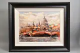 ST PAUL'S CATHEDRAL' a limited edition print of a London Cityscape 88/195 by Gary Benfield, print, sold Jul 2020