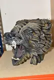 in marble and resin of snarling Bear bust, height 40cm x width 45cm x depth 43cmCondition Report Yes looks like a bear to me by Edge Sculpture By Matt Buckley, sculpture, sold Jul 2020
