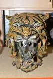 BY MATT BUCKLEY in marble and resin of a Snarling Tiger (golden) bust, height 35cm x width 31cm x depth 28cm by Edge Sculpture, sculpture, sold Jul 2020