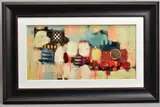 Abstract medley v by John and Elli Milan, oil on board, sold Jul 2020