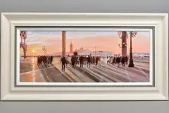 EARLY MORNING ST MARKS' sunrise over Venice by Hilary Burnett Cooper, oil on canvas, sold Jul 2020