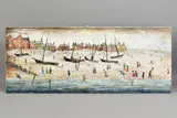 'THE BEACH', an oil on canvas painting in the style of L.S. by John Anderson, oil on canvas, sold Jul 2020