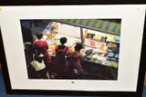 Street food by William John Sims, mixed media, sold Jul 2020
