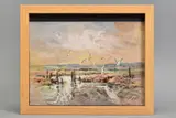 A coastal landscape by Jack Cox, watercolour on paper, offered Jul 2020