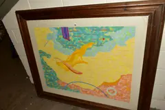 an abstract composition, untitled, initialled and dated (19)97 bottom right by Vanda Harvey, gouache, offered Jul 2020
