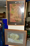 Autumn' and 'summer by Ken Symonds, pastel on paper, offered Jul 2020