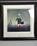 SUNDAY BEST' a female figure dressed in black, wearing sparkly red shoes, a limited edition hand embellished print 81/295 by Mackenzie Thorpe, print, sold Jul 2020