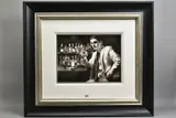 DAVIDE IV' a monochrome portrait of a male figure in a bar by Fabian Perez, watercolour on paper, sold Jul 2020