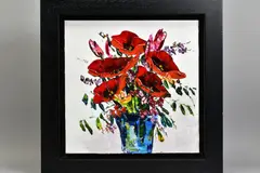 VASE OF WILDFLOWERS' a modernist still life study by Maya Eventon, oil, sold Jul 2020