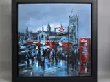 Westminster tube station-london by Csilla Orban, oil on canvas, sold Jul 2020