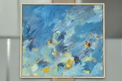 Sea study by Clement McAleer, 1992, oil on canvas, sold Jul 2020