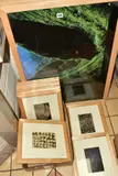 lithographic prints from his book 'Earth From The Air' five prints approximately 58cm x 79cm, ten prints approximately 11cm x 16cm, all framed by Yann Arthus-Bertrand, print (other), sold Jul 2020