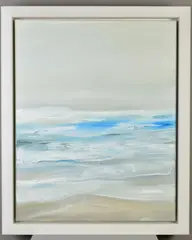 'Tier', a coastal seascape, signed bottom right, oil on by Lynne Timmington, oil on canvas, sold Jun 2020