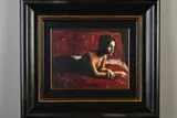 'Study for Rene on The Bed #1', a portrait study of a female figure by Fabian Perez, drawing, sold Jun 2020