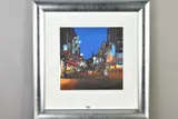 'Nightlife I', a vibrant night time cityscape, a limited edition by Henderson Cisz, print, sold Jun 2020