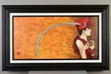 'Feather in Her Cap', a limited edition print on board, hand by Todd White, print on board, sold Jun 2020