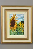 Sunflower garden by Timmy Mallett, oil on board, sold Jun 2020