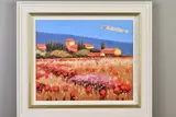 Vista dell estate iv by Bruno Tinucci, oil on canvas, sold Jun 2020