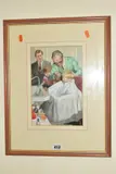 The haircut by Harry Wingfield, watercolour on paper, sold Jun 2020