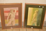 Spring' and 'summer by Ken Symonds, pastel on paper, offered Jun 2020