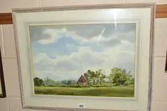 untitled, a church in a landscape setting, signed and dated (19)72 by Frank Egginton, print (other), sold Jun 2020